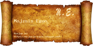 Mojzsis Egon névjegykártya